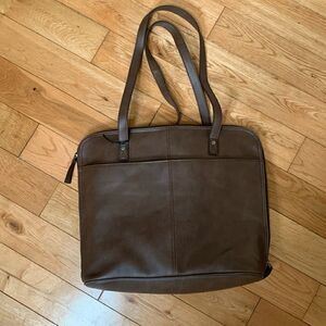 Bueno NWOT light brown briefcase style bag